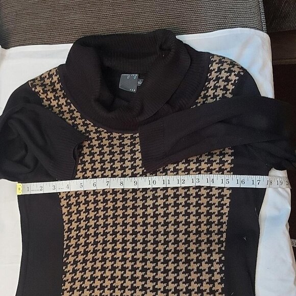 Gabby Skye Sweater Dress Houndstooth Preppy Academia Aesthetic Large - Picture 4 of 10